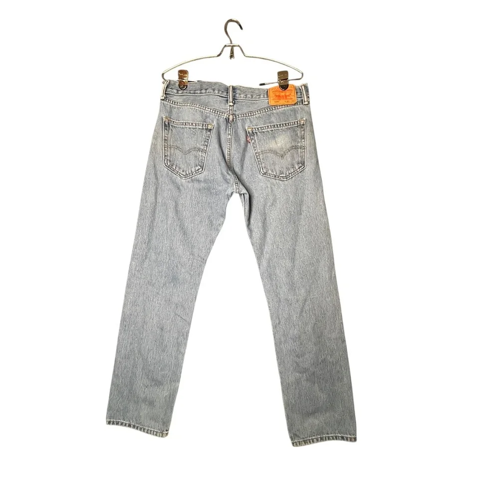 Mens Levi's 505 Straight Fit Jeans Light‎ Wash VTG Denim 33x32 Fit 33x30 Grunge